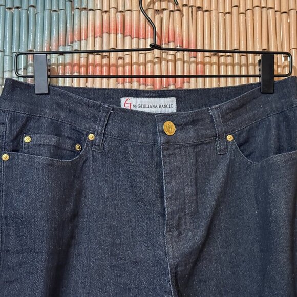 G by Giuliana Rancic Skinny Cotton Blend Denim Jeans, Ankle Zip, Indigo Blue, 10 - Picture 5 of 12
